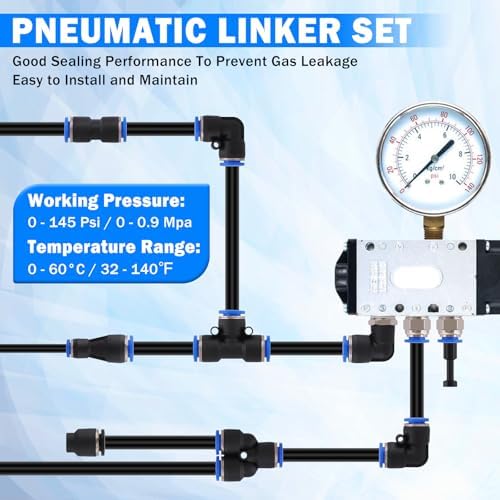 123 Pcs Quick Connect Air Line Fittings Kit Pneumatic Air Fittings - Image 5
