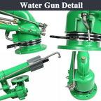 Farm Irrigation Sprinklers On Tripod Base, 360° Heavy-Duty Metal Impulse Sprinkler,Tripod Sprinkler, Large-Area Rotating Rocker Nozzle Lawn Sprayer, for Farms, Orchards - Image 6