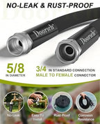 Garden Hose, 100ft Flat Ultra Lightweight Flexible Water Hose Black - Image 3