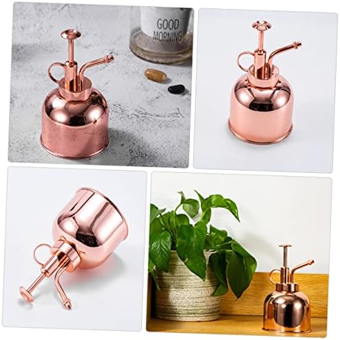 Vintage Stainless Steel Watering Can 300ml with Pump Plant - Image 4
