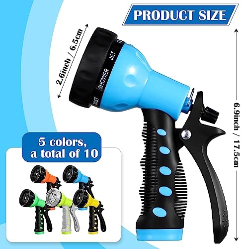Tanlade 10 Pcs Adjustable Hose Nozzle Sprayer with 8 Watering Patterns - Image 2