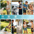 75FT Garden Hose, Kink-Free Non-Expandable Flexible Water Hose with 10-Pattern Spray Nozzle, Lightweight Leakproof Flat Hose with 3/4” Solid Brass Connector for Yard, Lawn & Outdoor Use - Image 6