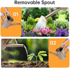 Metal Watering Can for Outdoor Plants, Galvanized Steel Watering Can with Removable spout, 1 Gallon,Perfect Home & Garden Decor Gold - Image 4