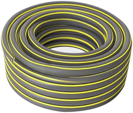 Garden Hose Heavy Duty, Flexible and Lightweight Water Hose Kink-less Hybrid Rubber Hose for Backyard All Your Watering Need Gray-4-points 50m by Unknown