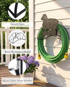 Sheep Garden Hose Holder Metal Wall Mount Heavy Duty 125'5/8" Hose Hanger - Image 3