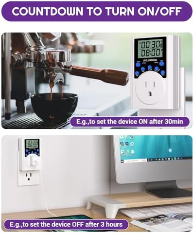 NEARPOW Programmable Digital Timer Outlet, Infinite Cycle, 2-Pack - Image 3