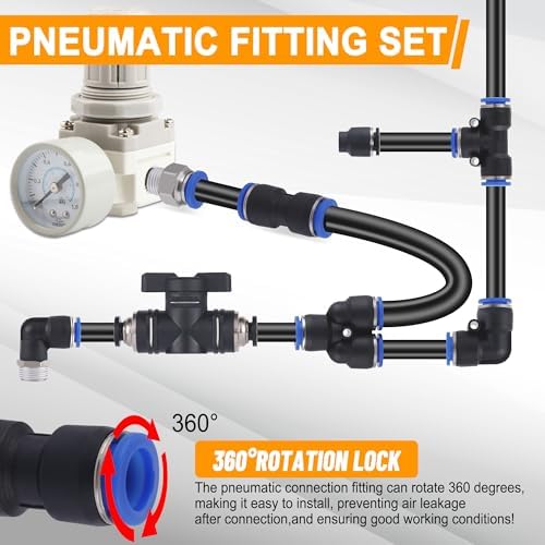 350 PCS Pneumatic Quick Connect Air Hose Fitting Kit - Image 5