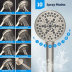 Hibbent All Metal High Pressure Shower Head, 12'' Rainfall Shower Head - Image 5
