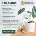6 Pack Plant Watering Globes with Covers 17oz Self Watering Planter Insert, Plastic Water Bulbs, Indoor/Outdoor Plant Watering Devices for Automatic Drip Irrigation - Image 3