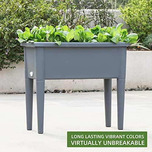 Dexceder 13.2 Gallon Self Watering Raised Garden Bed (Deep Gray) - Image 6
