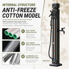 Outdoor Antize Faucet Hydrant, Vertical Garden Water Column with Hose Hook. Aluminum Alloy Pipe Free Stand. Side Bottom Inlet Irrigation Spigot for Yard Farm Cleaning. Weatherproof Design - Image 5
