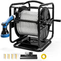 Heavy Duty Metal Garden Hose Reel with 100 Ft 3/4-Inch Water Pipe by Unknown