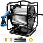 Heavy Duty Metal Garden Hose Reel with 100 Ft 3/4-Inch Water Pipe by Unknown