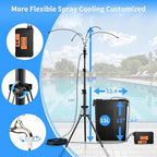 WESTTREE Standing Misters for Outside Patio, 4 Gallon Large Bucket Water Mister & Pump, 4+4 Spray Modes,Adjustable Height15FT Patio Portable Misters for Cooling Outdoor Camping Pool Backyard Garden - Image 2