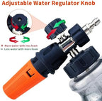Feng Pai Pressure Washer Gun with Foam Cannon and Dual Connector, 7 Pressure Washer Sprayer Nozzles, Double Tip Attachment for Soap Cannon, 1/4" Quick Connect - Image 4