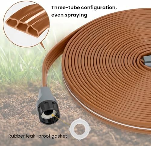 Sprinkler Hose with Holes 75 FT, Flat Sprinkler Soaker Hoses for Watering - Image 5