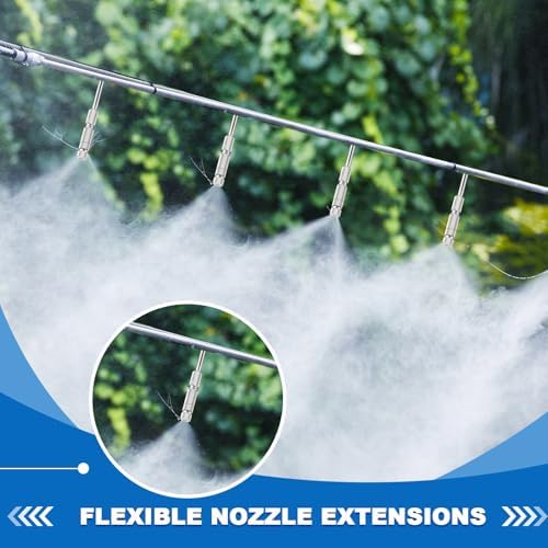 Yaocom 40 Pack Flexible Nozzle Extensions 5.9 Inch Brass Mist Rod for Mister Nozzles Bendable Copper Extended Pole 10/24 UNC Thread For Garden, Humidification, Outdoor Cooling, Dust Control - Image 5