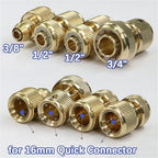 Expandable Garden Hose Repair Kit 3PCS Brass Hose Adapter Quick Coupler Irrigation Connection Faucet Gardening Watering Accessories(3I8 Inch Adapter) - Image 5