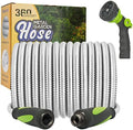 Garden Hose - Water Hose 75 FT with Swivel Handle & 8 Function Nozzle, Flexible, Heavy Duty, No Kink, Lightweight Metal Hose for Outdoor, Yard, 304 Stainless Steel by 360+GADGET