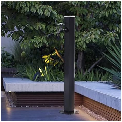 Free Standing Outdoor Garden Faucet - Antifreeze Spigot with Brass Tap & Spray Gun, Vertical Hose Holder for Efficient Watering & Car Washing, Durable & Weatherproof by Unknown