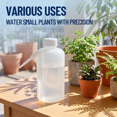 10 Pack 500ml Squeeze Wash Bottles PE Plastic Lab Wash Bottle with Down Spout Translucent Wide Mouth Lab Dispensing Bottles for Liquid Washing Tattoo Cleaning Plant Watering - Image 6