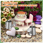 Layhit 50 Pcs Mini Watering Can Miniature Galvanized Watering Pot Water Can - Image 5
