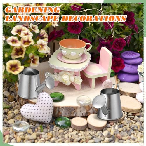 Layhit 50 Pcs Mini Watering Can Miniature Galvanized Watering Pot Water Can - Image 5
