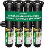 Rain Bird 1806APPRS Pressure Regulated, 6 Inch Pop Up Sprinkler Head 4 Pack by RainBird