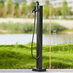 Outdoor Stainless Steel Hose Stand with Faucet - Decorative Water Fountain Dispenser for Garden Irrigation, Plant Watering, and Outdoor Washing Solutions - Image 2