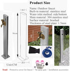 Freestanding Vertical Garden Water Faucet - Anti-Freeze Hose Holder with Lockable Tap for Lawn, Patio, Villa, and Courtyard Irrigation & Washing, Fountain Feature - Image 2