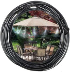 Misting Cooling System, Outdoor Mister System for Outside Patio, Mist Irrigation System Kit, Misting Line with Brass Mist Nozzles, for Patio Garden Greenhouse (Size : 14M(45.9ft)-20 nozzles) by Unknown