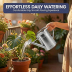 Gardenised 1-Gallon Steel Watering Can with Precision Long Spout for Controlled and Shower Watering Ideal for Indoor & Outdoor Plants Flowers & Houseplants, Silver - Image 5