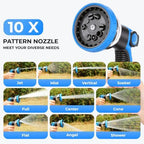 Retractable Garden Hose Reel, 1/2 in x 100 ft Heavy Duty Wall Mounted Hose Reel with Upgraded Automatic Slow Rewind System, Any Length Lock, 180° Swivel Bracket, 10-Pattern Nozzle for Outdoor Watering - Image 5