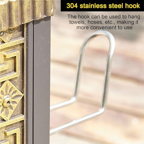 Outdoor Water Spigot, Waters Hose Holder Stand, Freestanding Private Fire Hydrant Suitable for Yard, Garden, Farm(65x10cm/26x4in) - Image 5