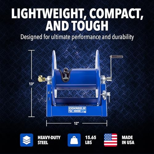 Coxreels Caddy-Mount Hose Reel - Model 112-3-100-CM - ⅜ ID - 100 Inch Length - Hose Not Included - Blue - Image 4