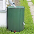 132 Gallon Folding Rain Barrel Water Collector,Outdoor Portable Rain Barrels,Collapsible Rainwater Collection System,Garden Water Storage Barrel,with Spigots,for Outside Plants Lawn Garden (Green) by Unknown