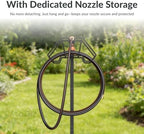 Giraffe Tools Leader Hose 6ft x 5/8", Short Water Hose for Hose Reel Connecting, Lightweight and Garden Hose Holder- Heavy-Duty Freestanding Metal Stand, Holds 150FT Hose with 4 Spikes - Image 6