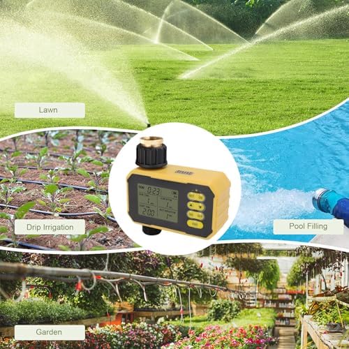 Fafeicy Solar Sprinkler Timer, Adjustable Solar Panel Automatic Water Timer with Rain Sensor for Efficient Garden Irrigation System - Image 2