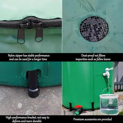 Collapsible Rain Barrel Foldable Portable Water Storage Tank Container,Collapsible Rain Water Collection Barrel with Spigot and Filter, Eco-Friendly Outdoor Water Storage Solution for Garden - Image 5