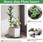 Eccliy 6 Pack Plastic Plant Saucer, Round, 23 Inch, Gray - Image 5