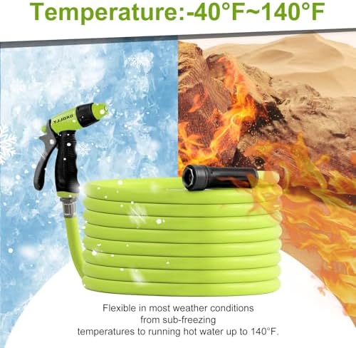 Garden Hose 5/8 in. x 100 ft.,Lightweight All-Weather Water Hose, Durable and Flexible - Image 5