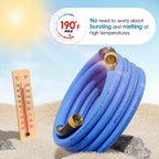 SPECILITE Female to Female Hot/Cold Garden Water Hose 20 ft x 3/4", Blue - Image 2