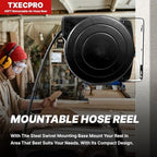 Retractable Air Hose Reel, 1/4 IN x 45 FT Hybrid Air Hose Max 300 PSI, Air compressor hose reel with 5 ft Lead in, Ceiling/Wall Mounted air hose reel,Heavy Duty air tool - Image 2