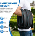 100FT Non-Expanding Garden Hose, Ultra Lightweight Water Hose, Kink-Free, Burst-Resistant, Durable & Flexible Hose, All-Weather Outdoor Hose for Lawn & Garden, Car Washing - Image 3