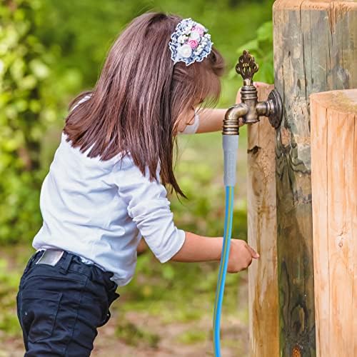 HQMPC Hose Garden Hose With 5/8 in. x 50 ft., Water Hose For Garden Lawn Watering Heavy Duty Durable Material Water Hose Solid Brass Fittings With Nozzle (BLUE) - Image 5
