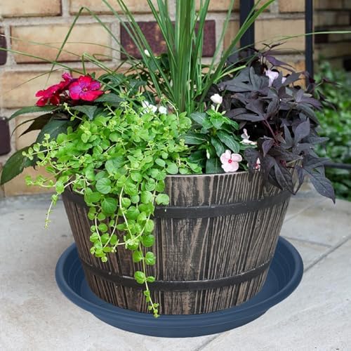 2 Pack of 22 inch Plant Saucer, Large Plant Tray, Heavy Sturdy Plant Drainage Tray for Indoors, Bird Bath Bowls, Sturdy Plastic Pot Tray for Planter 20 21"(Blue) - Image 3