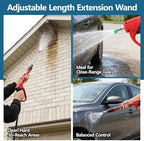 Pressure Washer Gun and Hose Kit, 50FT High Pressure Power Washer Hose with Spray Gun, Wand Extension, 5 Nozzle Tips, M22-14mm Fittings, 3600 PSI - Image 7