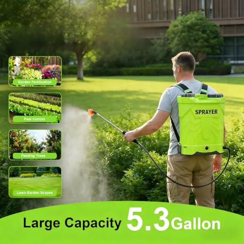 WFH Battery Powered Backpack Sprayer, 5.3 Gal, 100 PSI, 21V 2.6Ah Battery - Image 2