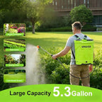 WFH Battery Powered Backpack Sprayer, 5.3 Gal, 100 PSI, 21V 2.6Ah Battery - Image 2