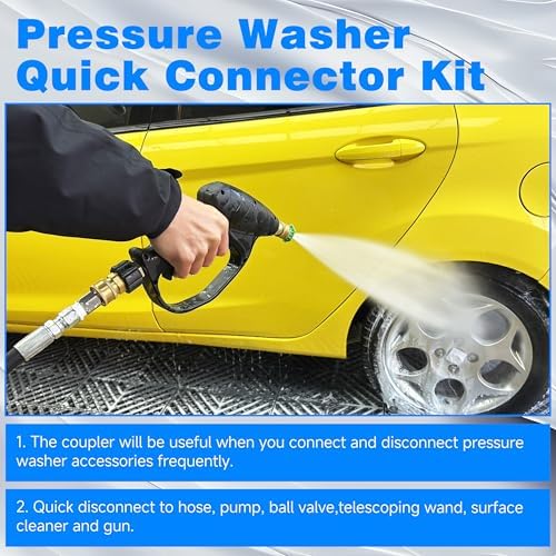 3/8 Inch NPT Pressure Washer Adapter Set, Quick Connector 12-Piece - Image 5